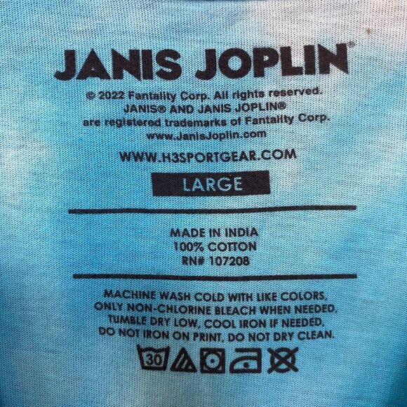 Janis Joplin Pearl Album Blue Tie Dye T-Shirt Large - Picture 4 of 4